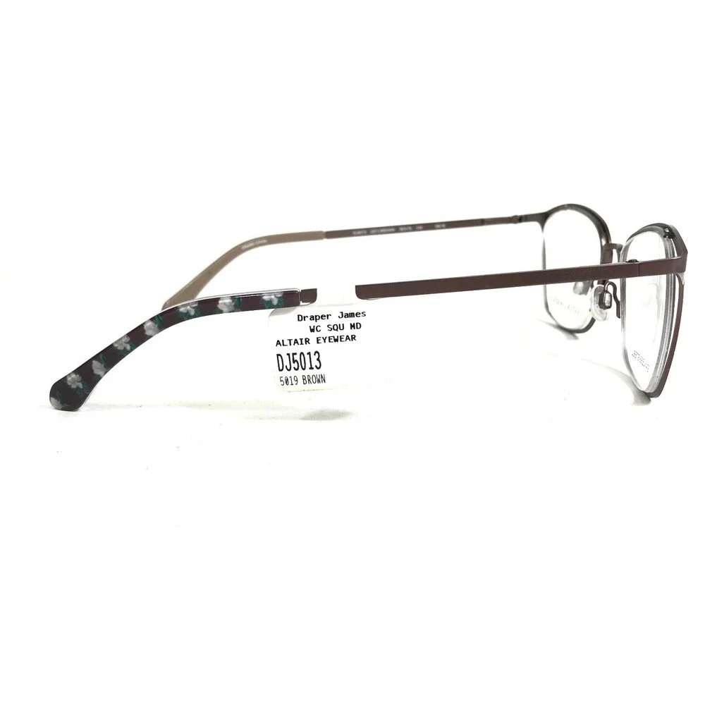 Draper James Eyeglasses Frames DJ5013 201 BROWN Cat Eye Semi Rim 50-19-140